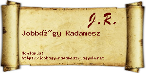 Jobbágy Radamesz névjegykártya